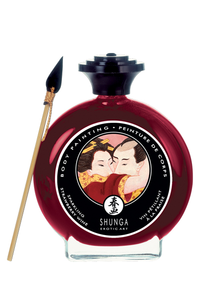 Крем-краска для тела декоративная  Shunga /шампанское и клубника/ 100 мл