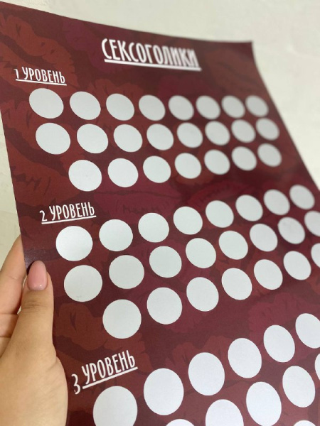 Скретч карта 18+ игра "Сексоголики"