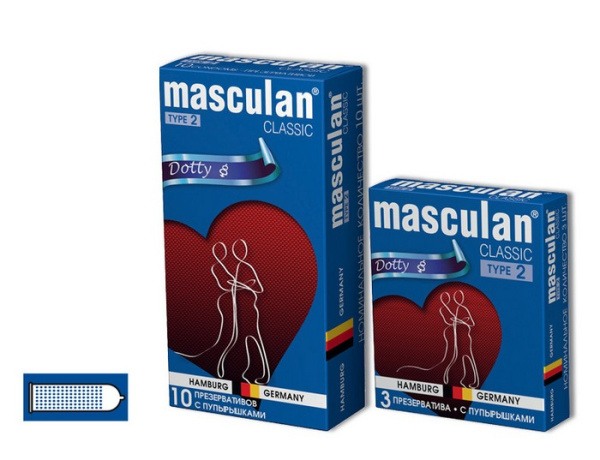 Презервативы Masculan Classic 2,№3,с пупырышками (Dotty) 