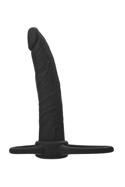 Насадка на пенис для двойного проникновения Black&Red by TOYFA , силикон, чёрный, 16,5 см