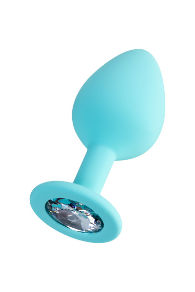 Анальная втулка TODO BY TOYFA BRILLIANT, силикон, голубая , 8 см, Ø 3 см