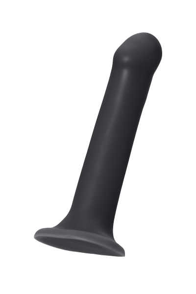 Страпон ремневой нереалистичный на присоске Strap-on-me, L, черный, 19 см, Ø 3,7