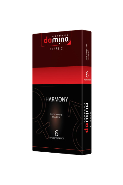 Презервативы Domino, harmony, 18 см, 5,2 см, 6 шт.