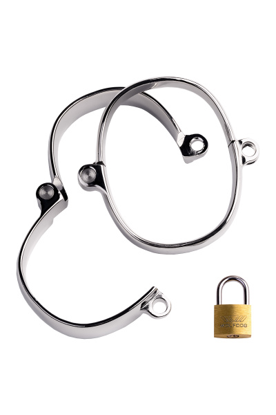 Наручники, TOYFA Metal, металл, серебристые 11 см