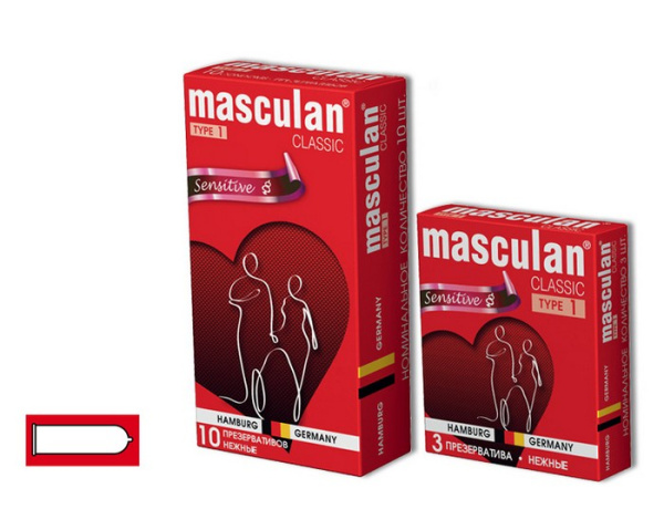 Презервативы Masculan Classic 1,№3,нежные (Senitive) 
