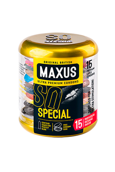 Презервативы Maxus №15,точечно-ребристые в  кейсе