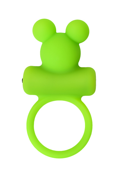 Виброкольцо на пенис  TOYFA A-Toys  CHIO, зеленое, 8,1 см, Ø 3,1 см