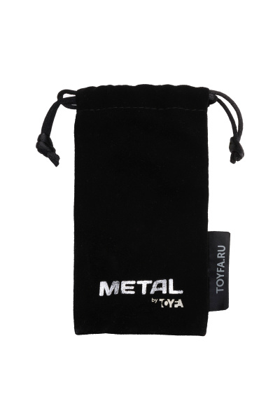 Анальная втулка TOYFA Metall,  металл, серебряная, с фиолетовым кристаллом, 8 см, Ø 3,4 см, 85 г