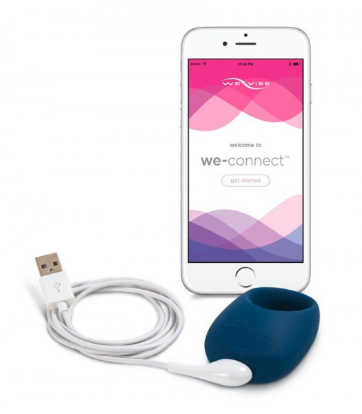 Кольцо эрекционное WE-VIBE Pivot синий ,силикон,7,1 см.