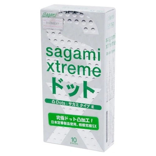 Презервативы Sagami, xtreme, type-e, латекс, 18,5 см, 5,2 см, 10 шт.